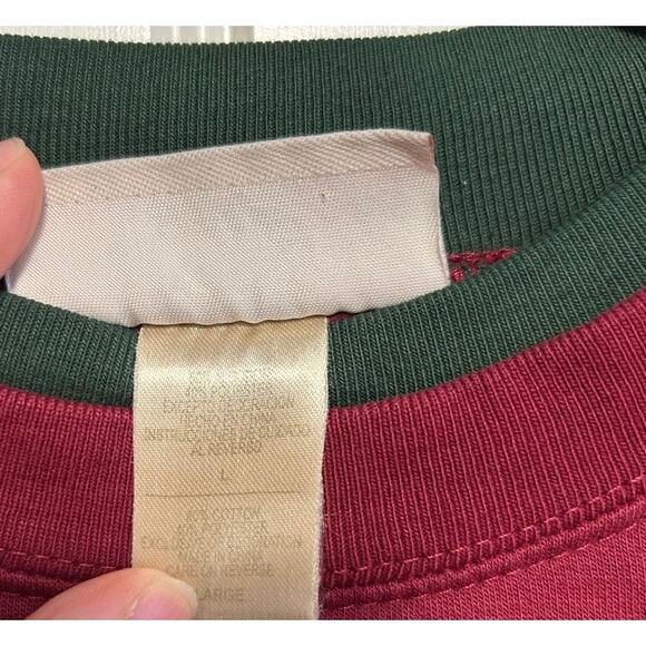 Vintage Grandmas Love Grows Forever Embroidered Sweatshirt L Red Granny 80s - Picture 8 of 10